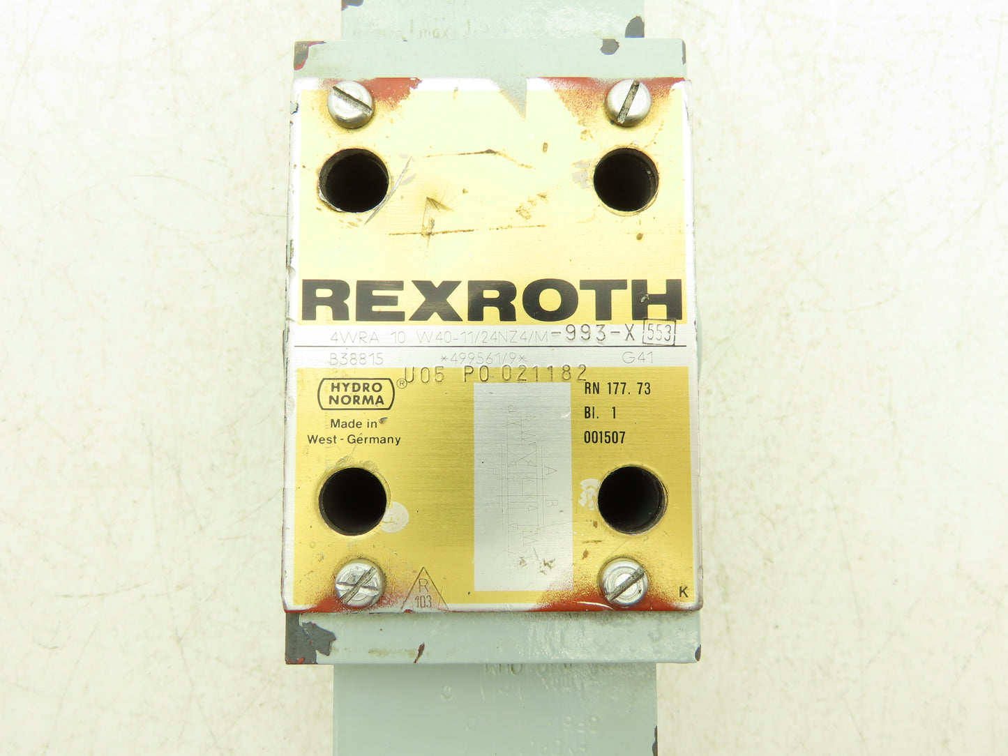 Mannesmann Rexroth 4WRA 10 W40-11/24NZ4/M-993-X Hydraulic Solenoid Valve 24VDC