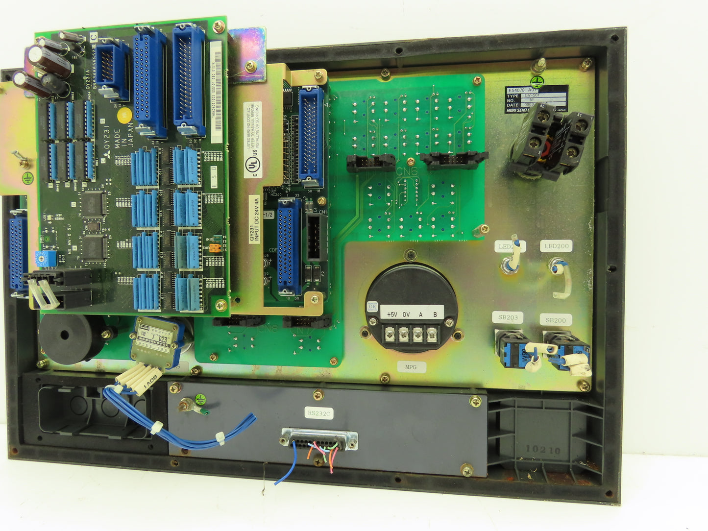 Mori Seiki CV-501 HMI Operator Push Button Control Panel Unit E54078 A01