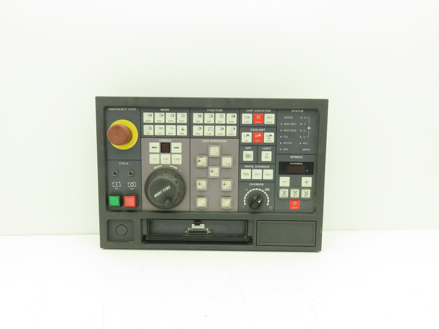 Mori Seiki CV-501 HMI Operator Push Button Control Panel Unit E54078 A01