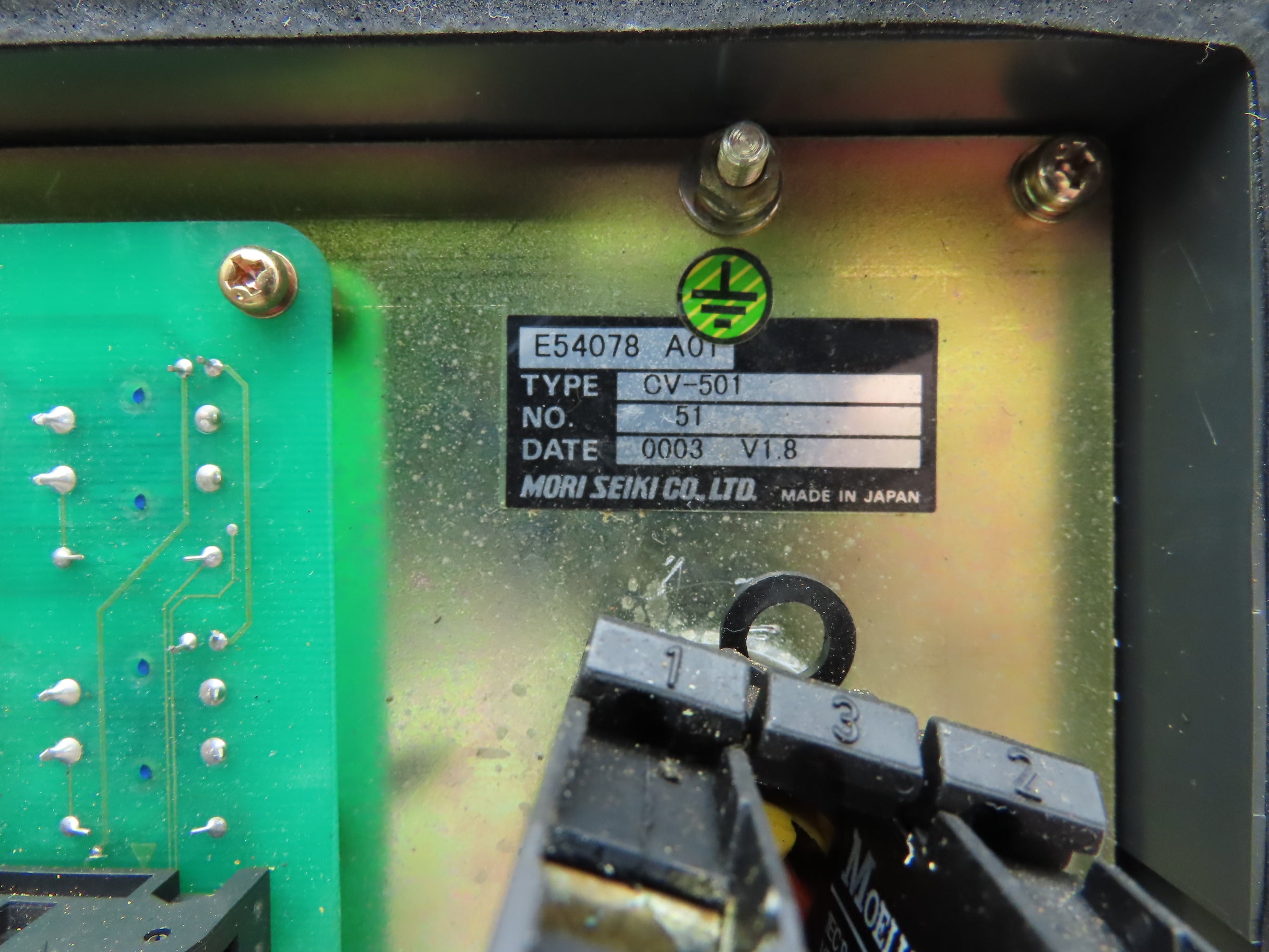 Mori Seiki CV-501 HMI Operator Push Button Control Panel Unit E54078 A ...