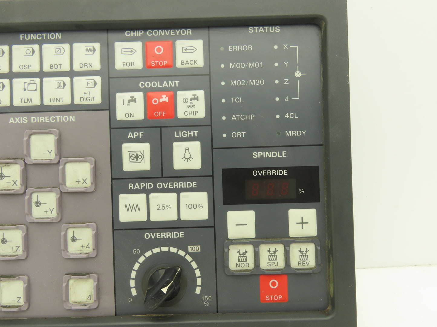 Mori Seiki CV-501 HMI Operator Push Button Control Panel Unit E54078 A01