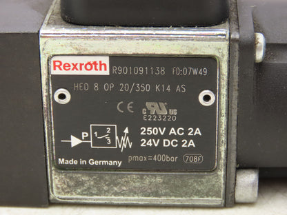 Rexroth HED 8 OP 20/350 K14AS/R901091138 Pressure Switch 250VAC 24VDC 2A