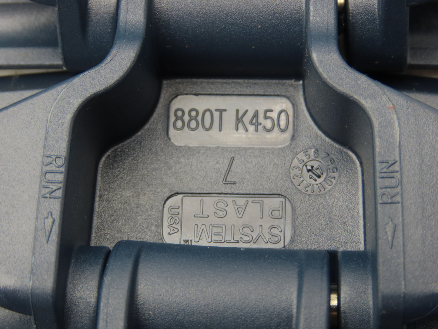 System Plast NGE880TAB-K450 TableTop Conveyor Chain 4.5"x 10Ft Side-Flexing Blue