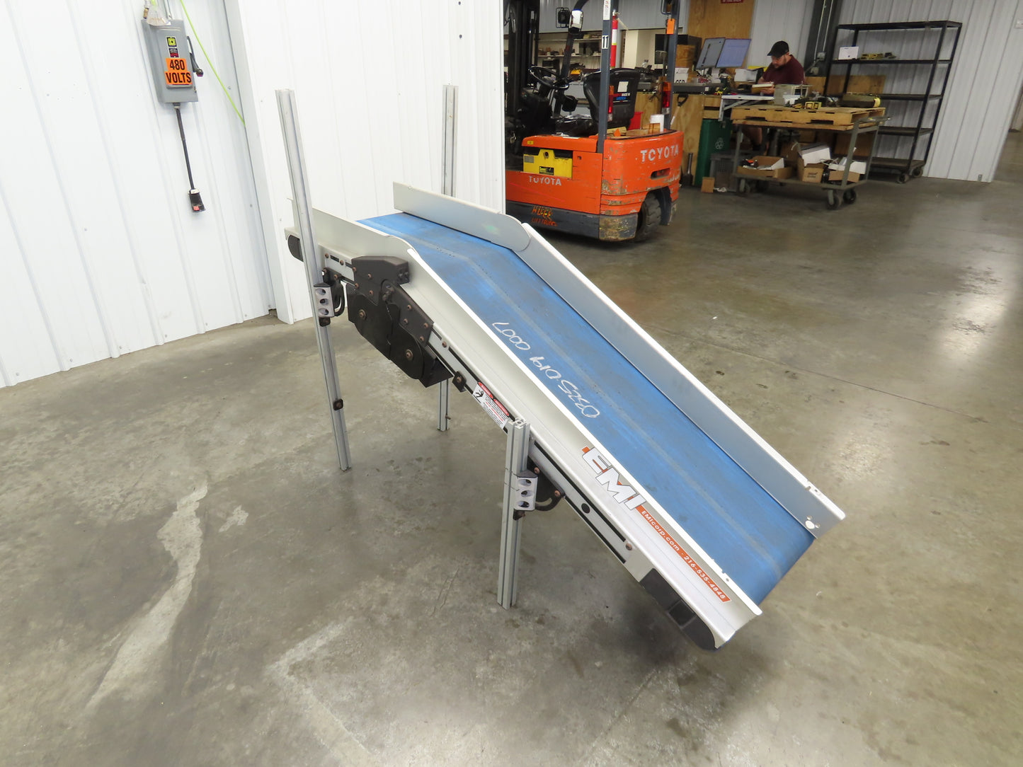 EMI EAR16-24-48-20 Flat to Decline Belt Conveyor 0-60° Adj 16"x 70"L 115V *READ*