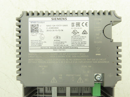 Siemens 6AV2 124-1DC01-0AX0 KP400 Comfort Simatic HMI Screen Control Panel
