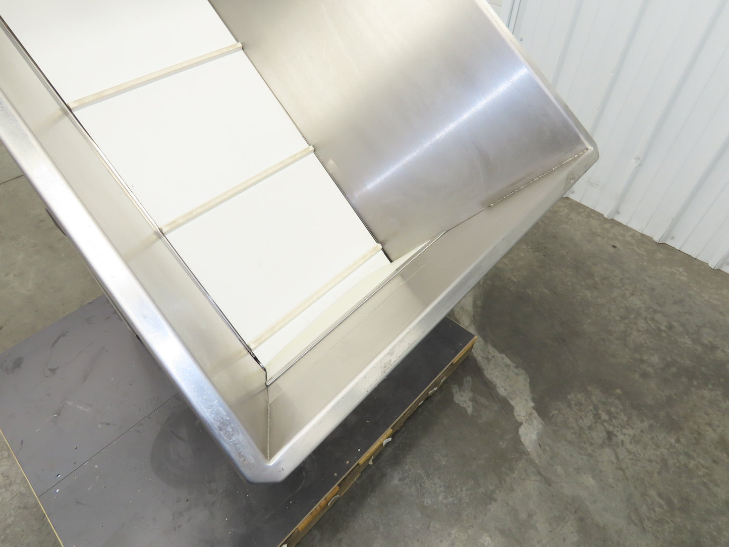 Helatec Held AG Stainless Incline Feed Conveyor 300mm Cleated Belt 64"L 230V 1PH