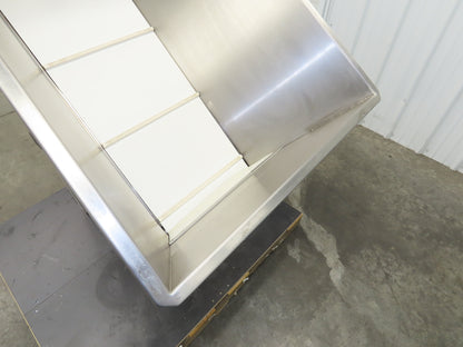 Helatec Held AG Stainless Incline Feed Conveyor 300mm Cleated Belt 64"L 230V 1PH