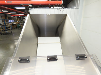 Helatec Held AG Stainless Incline Feed Conveyor 300mm Cleated Belt 64"L 230V 1PH