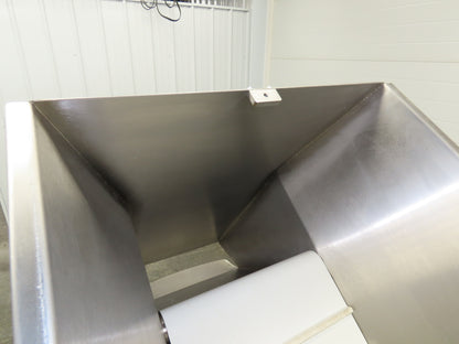 Helatec Held AG Stainless Incline Feed Conveyor 300mm Cleated Belt 64"L 230V 1PH