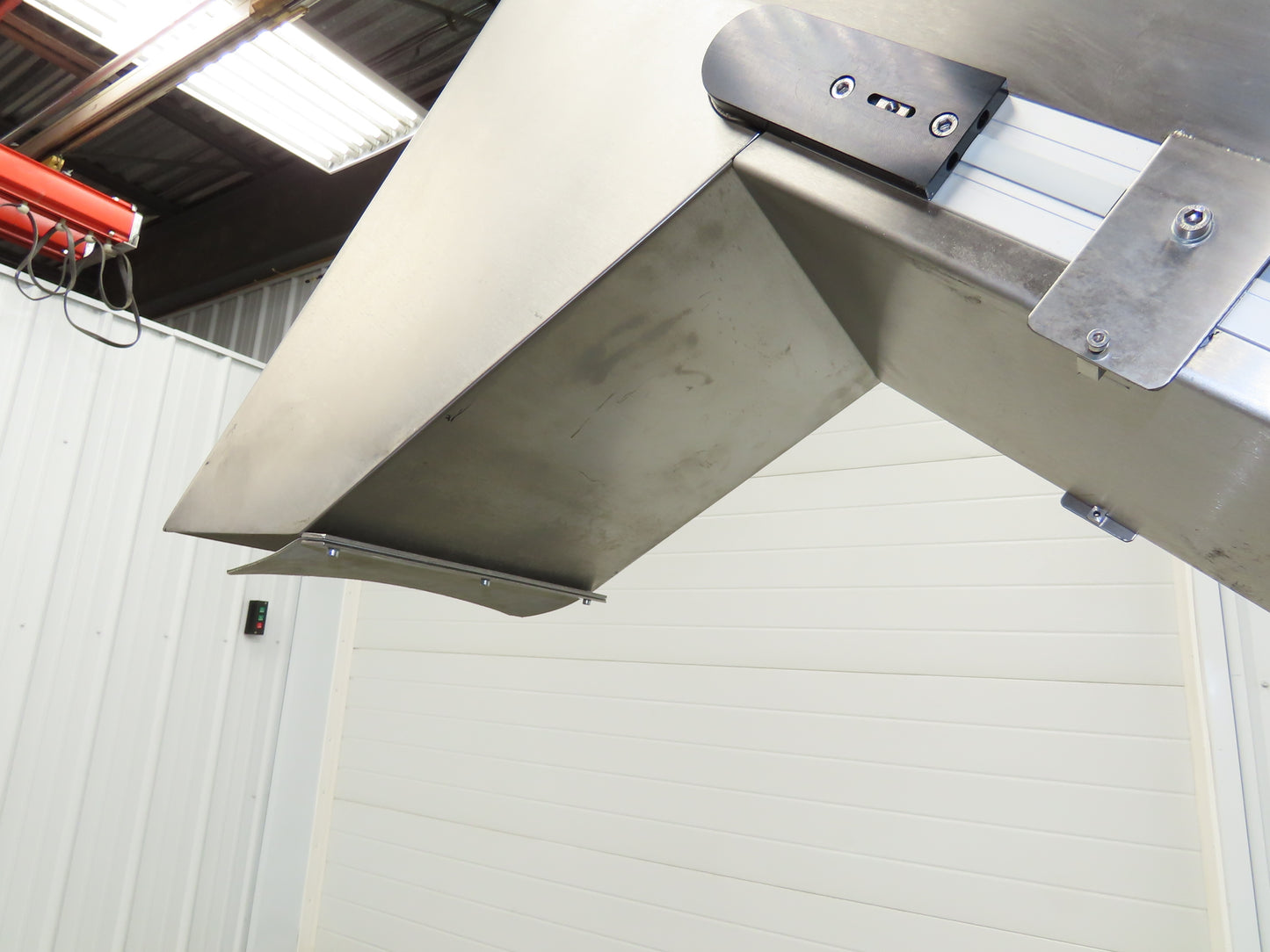 Helatec Held AG Stainless Incline Feed Conveyor 300mm Cleated Belt 64"L 230V 1PH