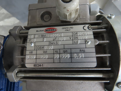 Helatec Held AG Stainless Incline Feed Conveyor 300mm Cleated Belt 64"L 230V 1PH