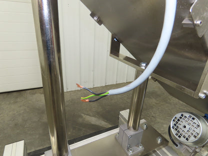 Helatec Held AG Stainless Incline Feed Conveyor 300mm Cleated Belt 64"L 230V 1PH