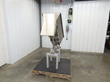 Helatec Held AG Stainless Incline Feed Conveyor 300mm Cleated Belt 64"L 230V 1PH