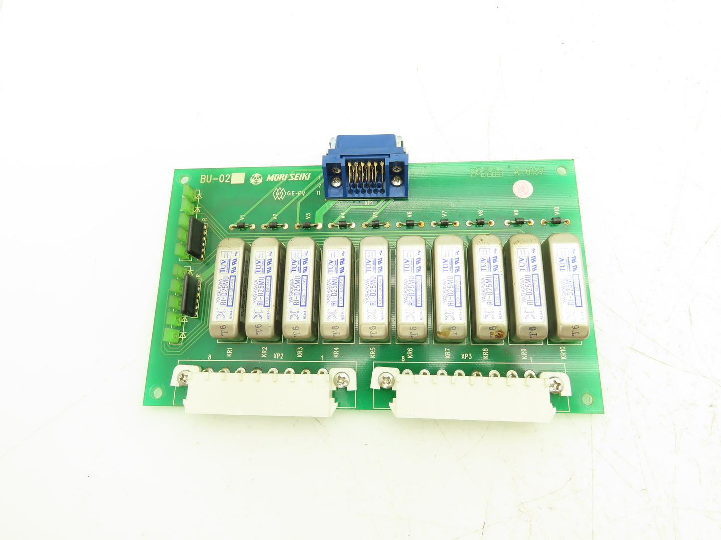Mori Seiki BU-02 Printed Circuit Board PCB Relay Control Card A-0137