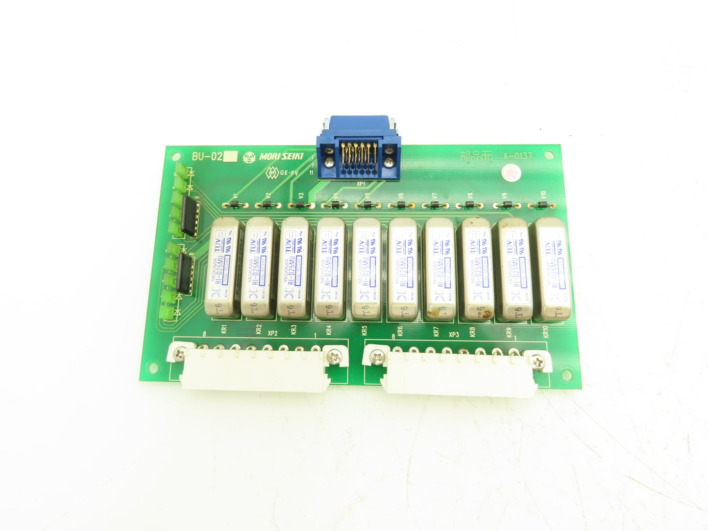 Mori Seiki BU-02 Printed Circuit Board PCB Relay Control Card A-0137
