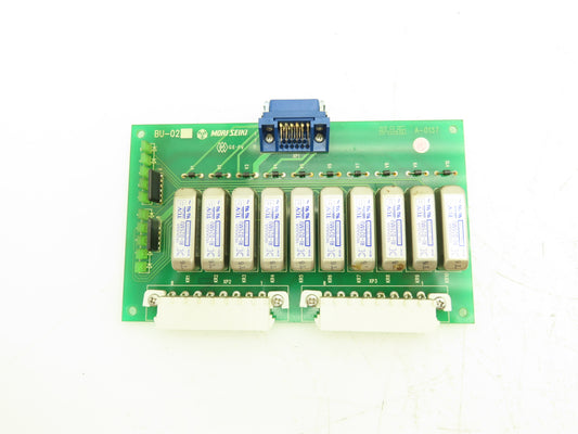 Mori Seiki BU-02 Printed Circuit Board PCB Relay Control Card A-0137