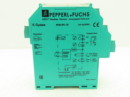 Pepperl+Fuchs KFU8-UFC-1.D Frequency Converter w/Trip Values 2 or 3 Wire Sensors