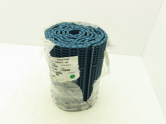 Rexnord XLG1000FT-340mm PT-1DP MatTop Plastic Conveyor Belt Chain 10'L Green