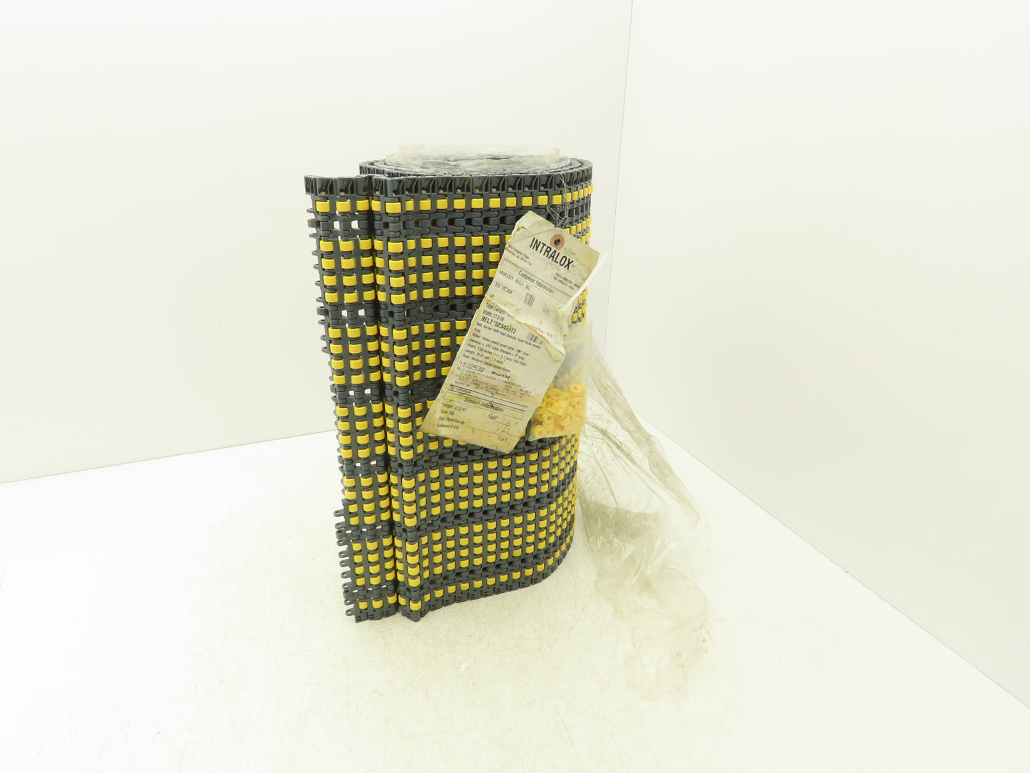 Intralox 1000 Series HDR Insert Roller Top Plastic Conveyor Belt Chain 18"x 10'L