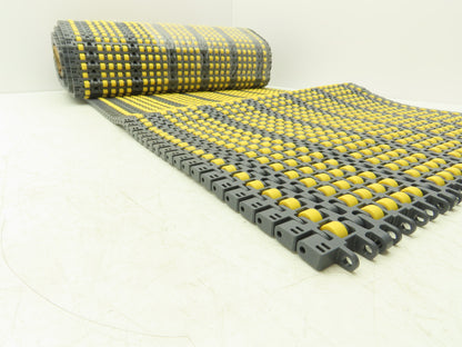 Intralox 1000 Series HDR Insert Roller Top Plastic Conveyor Belt Chain 18"x 10'L