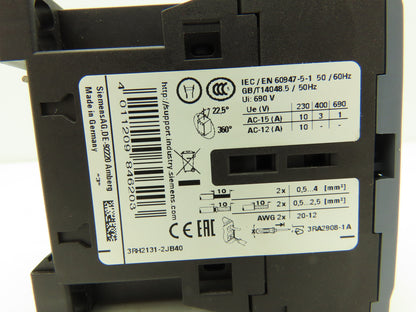 Siemens 3RH2131-2JB40 SIRIUS Coupling Contactor Relay 3NO + 1NC 24VDC Size S00
