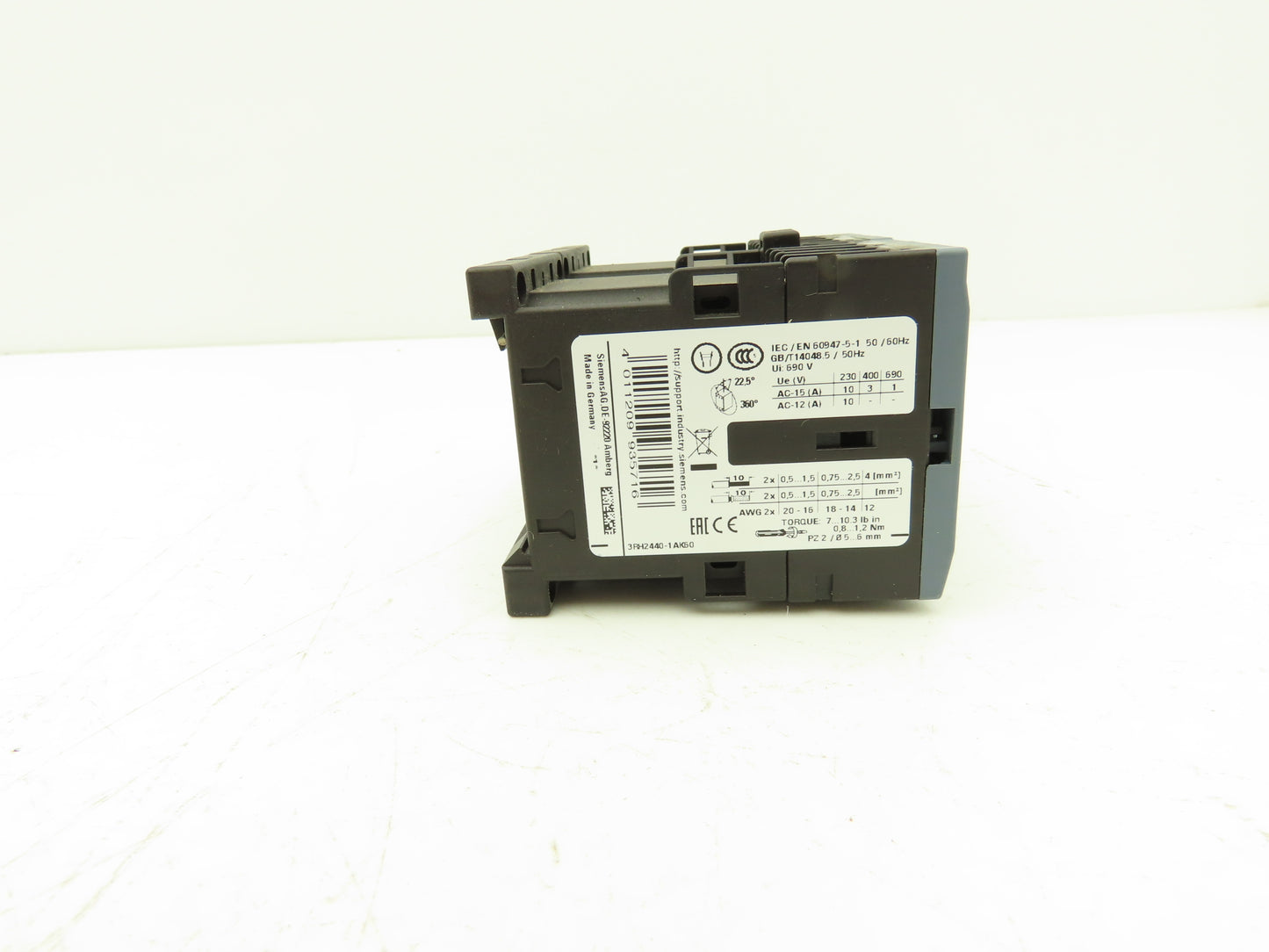 Siemens 3RH2440-1AK60 Latched Contactor Relay 4NO 110/120VAC Frame Size S00