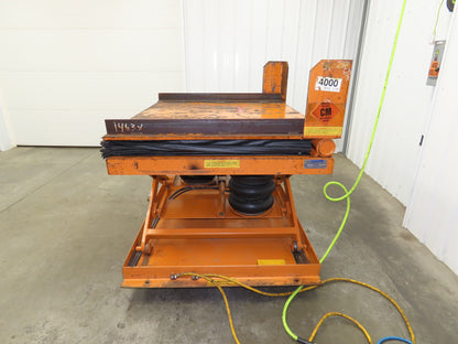 Airfloat Pneumatic Lift Tilt Table Tote Tipper 4000lbs 30° Degree 60x48" Top