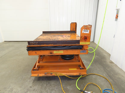 Airfloat Pneumatic Lift Tilt Table Tote Tipper 4000lbs 30° Degree 60x48" Top