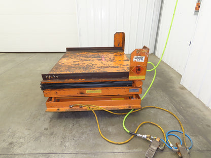 Airfloat Pneumatic Lift Tilt Table Tote Tipper 4000lbs 30° Degree 60x48" Top