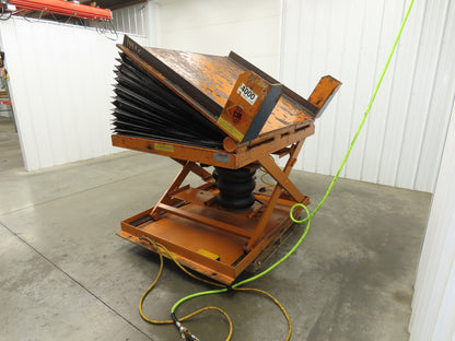 Airfloat Pneumatic Lift Tilt Table Tote Tipper 4000lbs 30° Degree 60x48" Top