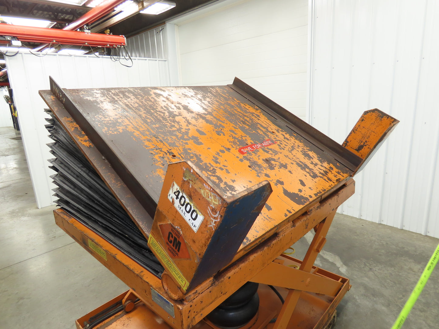 Airfloat Pneumatic Lift Tilt Table Tote Tipper 4000lbs 30° Degree 60x48" Top