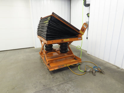Airfloat Pneumatic Lift Tilt Table Tote Tipper 4000lbs 30° Degree 60x48" Top