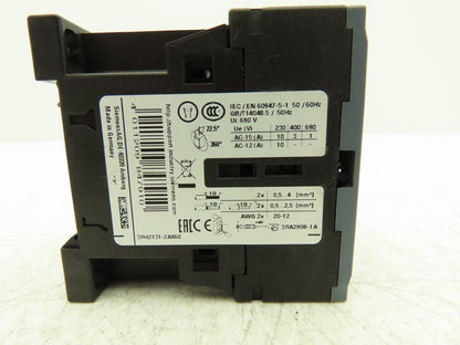 Siemens 3RH2131-2AK60 SIRIUS Contactor Relay 3NO + 1NC 120VAC Size S00 Lot of 3