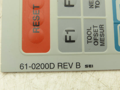 Haas Automation 61-0200D CNC HMI Controller Keyboard Membrane Keypad Rev B
