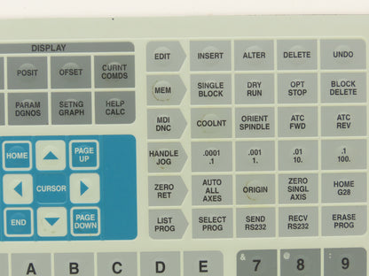 Haas Automation 61-0200D CNC HMI Controller Keyboard Membrane Keypad Rev B