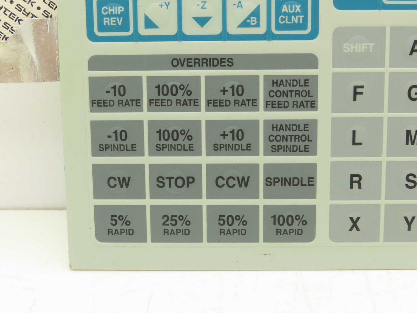 Haas Automation 61-0200D CNC HMI Controller Keyboard Membrane Keypad Rev B