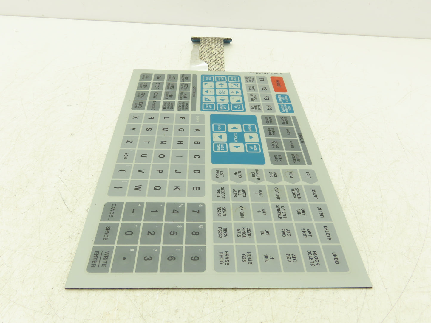 Haas Automation 61-0200D CNC HMI Controller Keyboard Membrane Keypad Rev B