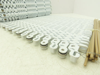 Intralox Open Grid Radius Curve Conveyor Belt 15"W x 60"L White w/Edge Bearings
