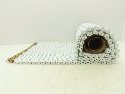 Intralox Open Grid Radius Curve Conveyor Belt 15"W x 60"L White w/Edge Bearings