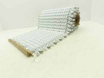Intralox Open Grid Radius Curve Conveyor Belt 15"W x 60"L White w/Edge Bearings