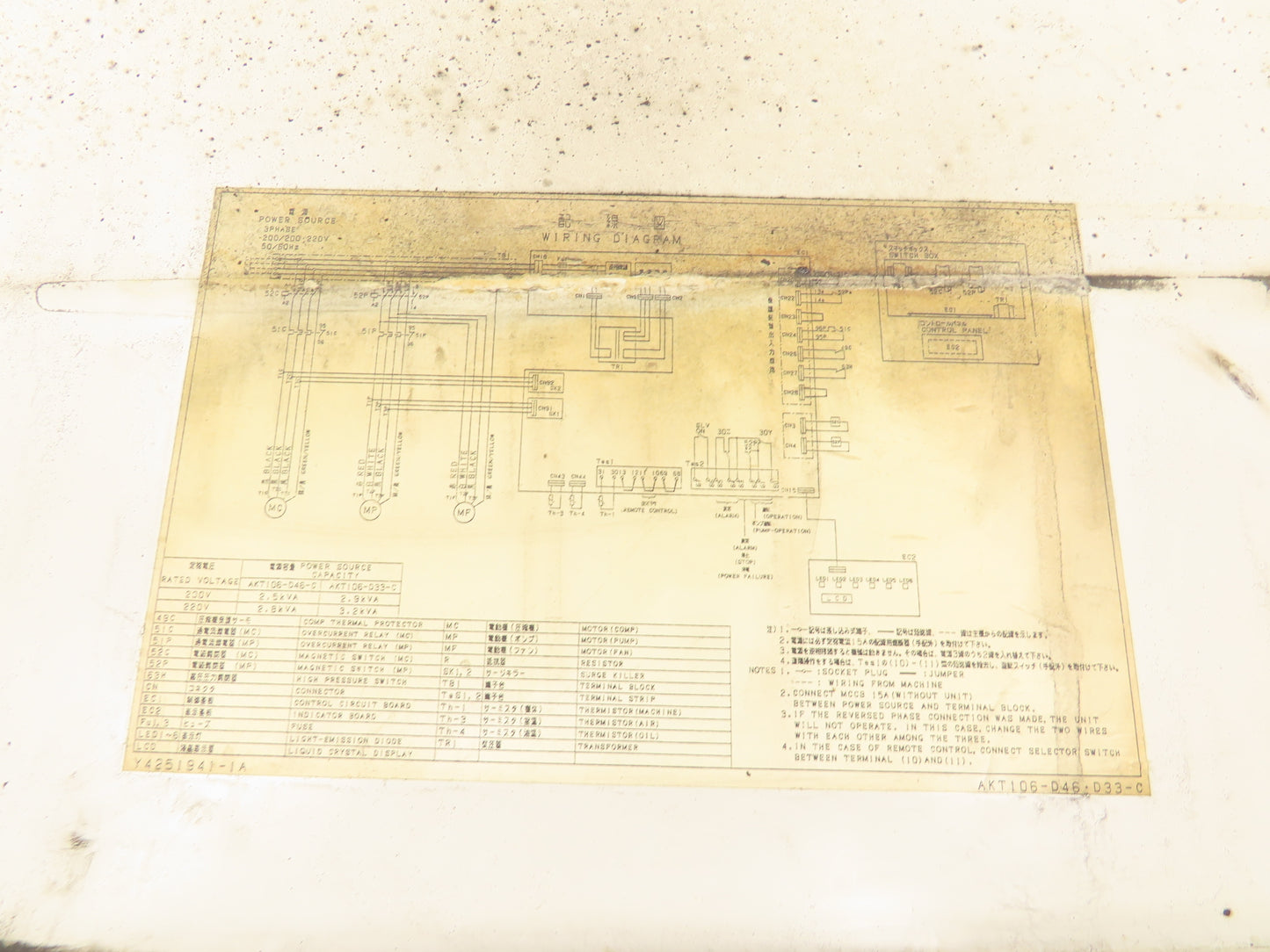 Daikin Oilmatic Hydraulic Oil Chiller Temp Regulator 200/220V 3Ph
