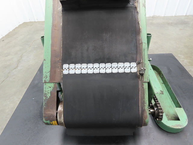 17"W x 32"L Cleated Belt Incline Conveyor 115V 1PH Chain Drive 54FPM