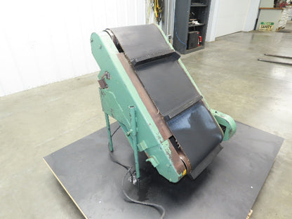 17"W x 32"L Cleated Belt Incline Conveyor 115V 1PH Chain Drive 54FPM