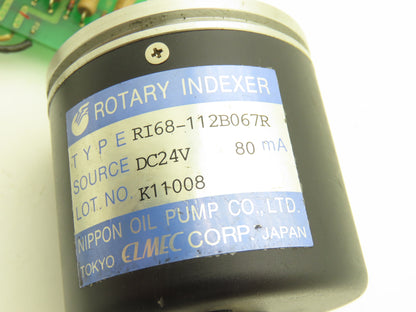 Elmec RI68-112B067R Nippon Rotary Indexer Encoder W Circuit Board