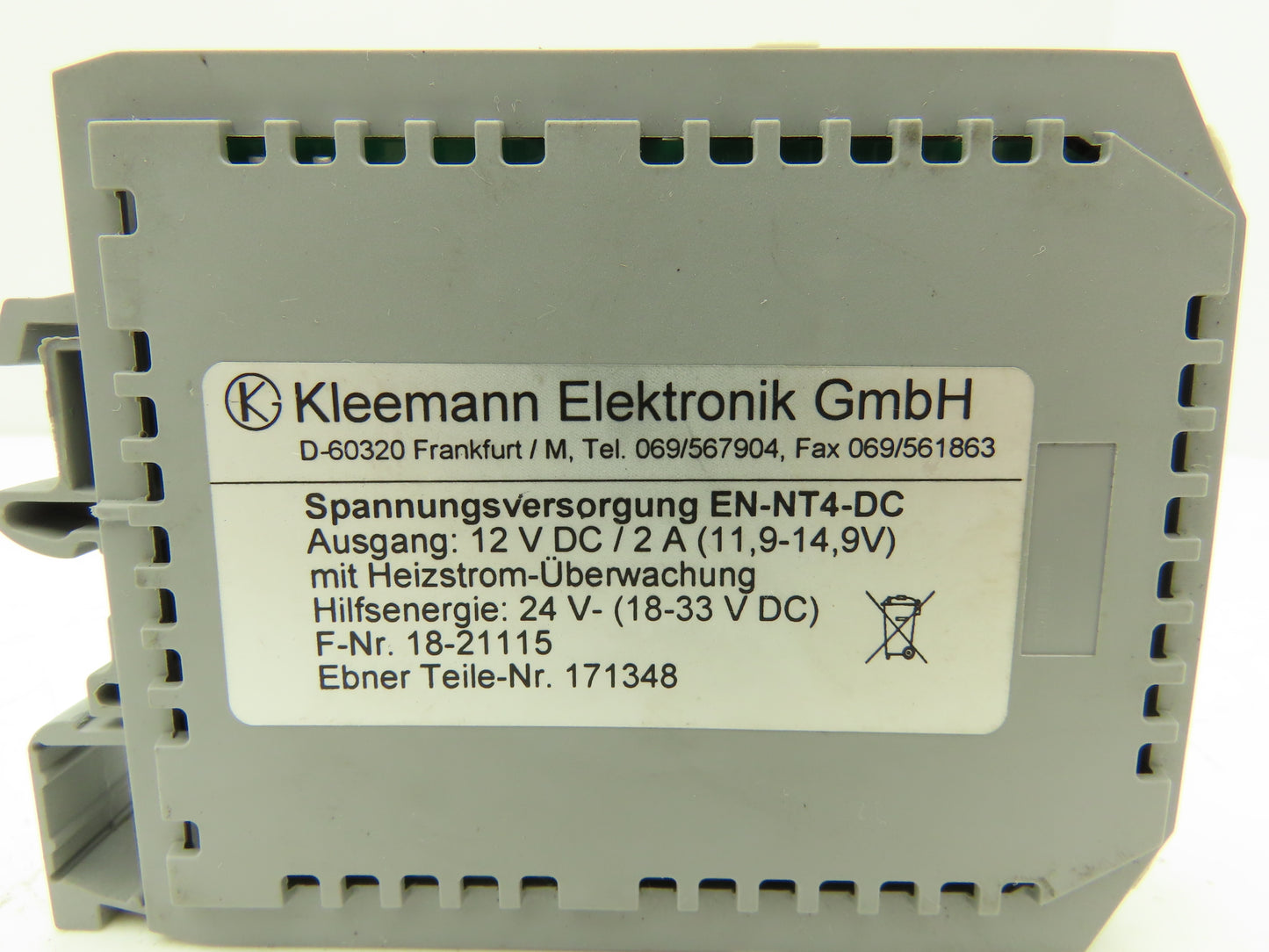 International EN-NT4-DC DC Power Supply w/Heat Current Monitoring 24V In 12V Out