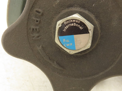 Rockwell 1-1/2" Flanged Diaphragm Pinch Valve  Non-Rising Stem Fig CWP 5