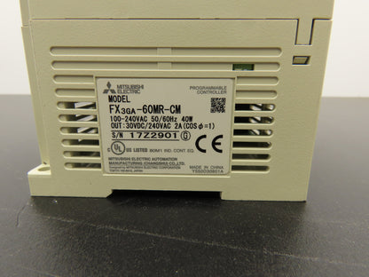 Mitsubishi Electric FX3GA-60MR-CM MELSEC Programmable Logic Controller 100-240V
