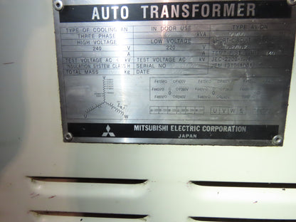 Mitsubishi Power Transformer 45KVA 3PH HV 240/380/400/415/440/480 LV 220V Okuma