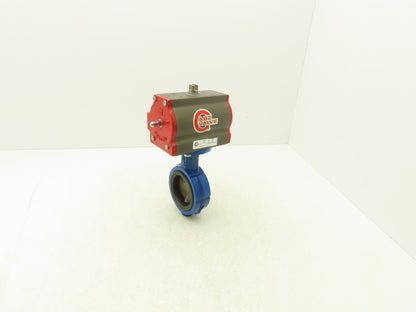 ABZ 3" Wafer Butterfly Valve w/Pneumatic Actuator 80DA SR Spring Return