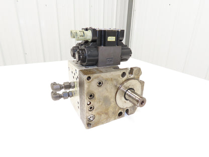 Nippon Gerotor 25604828 Hydraulic Index Motor W Solenoid Control Valves 1" Shaft